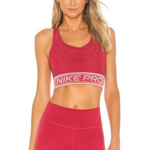 Nike dri fit pink swoosh mesh NP pad sports bra size medium woman’s